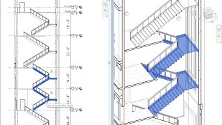 Revit 2018 New Feature  Multistory Stairs [upl. by Annaohj]