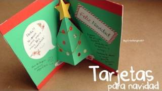 Tarjetas para Navidad  3 estilos Popup 3D y Sencillo [upl. by Sansbury]