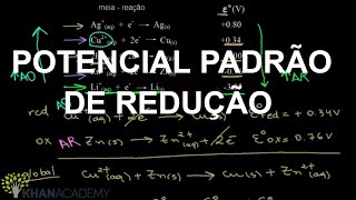 POTENCIAL PADRÃO DE REDUÇÃO  Eletroquímico e Reações Redox  Química  Khan Academy [upl. by Aneerak]