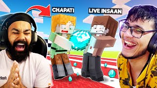 LIVE INSAAN VS CHAPATI IN DUBAI CITY  MINECRAFT [upl. by Braynard914]