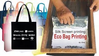 Silkscreen Printing  Eco Bag Printing [upl. by Hallerson]