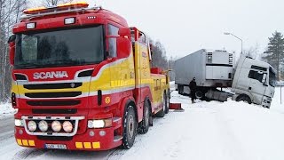 Scania 8x4 Boniface vs MAN  Heavy Recovery  Sweden [upl. by Diahann]