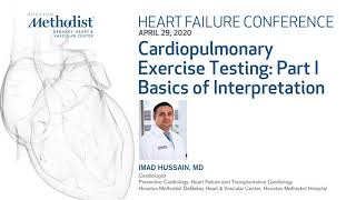 Cardiopulmonary Exercise Testing Part I Basics of Interpretation Imad Hussain MD April 29 2020 [upl. by Kcerred]