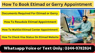 Online Etimad Appointment Booking  Etimad Center Appointment Process Etimad Visa Process [upl. by Eleda]