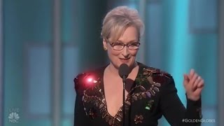 Meryl Streep powerful speech at the Golden Globes 2017 [upl. by Pegasus309]