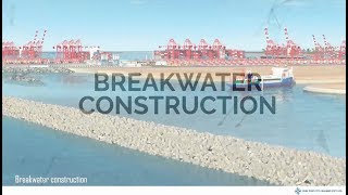 Breakwater Construction at Port City [upl. by Mano]