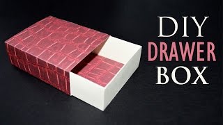 How to Make a Paper Box  DIY Sliding Gift Box [upl. by Aeneas]