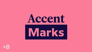 How To Use Accent Marks In Spanish French And Other Languages [upl. by Gnoix]