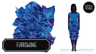 Fashion Fabrics Tutorial  FURROWING  Fabric Manipulation [upl. by Dallis]