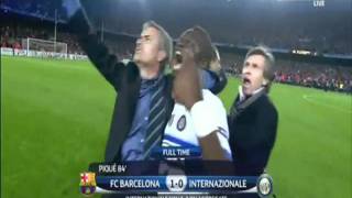 MOURINHO INTER MILAN KNOCKS OUT FC BARCELONA SEMI FINAL 2010 [upl. by Annoif]