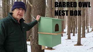 Barred Owl Nest Box Build [upl. by Gautea50]