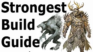 Skyrim The Strongest Build Guide Werewolf Class Setup [upl. by Pulling478]