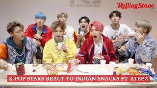 KPop Stars React to Indian Snacks ft ATEEZ 에이티즈 [upl. by Nosilla]