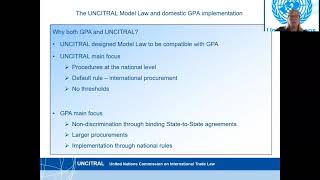 The UNCITRAL Model Law and domestic GPA implementation [upl. by Finnigan583]