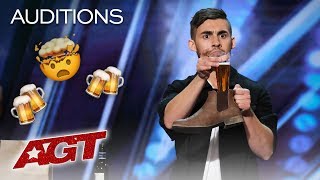 Dom Chambers Chugs A Beer With Intoxicating Magic  Americas Got Talent 2019 [upl. by Caitrin]