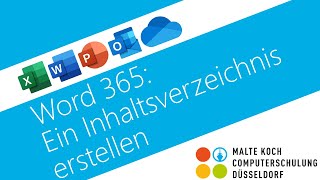 Word 365 Ein Inhaltsverzeichnis erstellen [upl. by Airolg859]