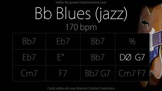 Bb Blues JazzSwing feel 170 bpm  Backing Track [upl. by Acul620]