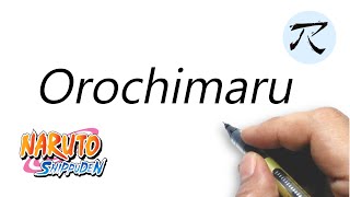 how to draw Orochimaru Naruto started from word Orochimaru [upl. by Serena513]