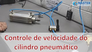 Como controlar a velocidade de um CILINDRO PNEUMÁTICO [upl. by Hannavas]