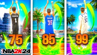 THE BEST JUMPSHOT FOR EVERY 3PT RATING IN NBA 2K24 HIGHEST GREEN WINDOW NEVER MISS AGAIN [upl. by Annayoj665]