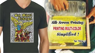 Silk Screen Printing Printing MultiColor Simplified [upl. by Estrella799]