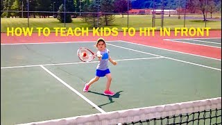 4 year old practices tennis Teach your Child how to HAMMER the ball [upl. by Eessac]