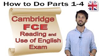 FCE B2 First Reading and Use of English Exam Part One  How to Do Parts 14 [upl. by Nachison137]