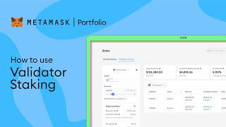 How to use Validator Staking on MetaMask Portfolio [upl. by Wengert]