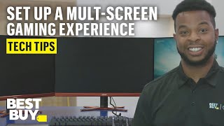 Setting Up a MultiScreen Gaming Experience  Tech Tips from Best Buy [upl. by Ecidnak]