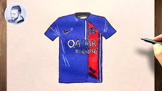 Comment dessiner le maillot du psg [upl. by Georgeanna]