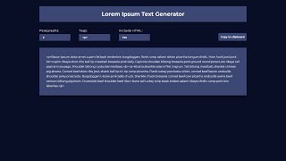 Lorem Ipsum Text Generator App React [upl. by Palumbo]