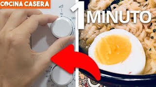 Cómo COCER un HUEVO DURO al MICROONDAS en 1 MINUTO [upl. by Emmey613]