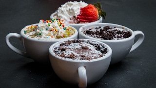 3Minute Mug Cakes 4 Ways [upl. by Orford]