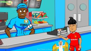 🐓Coutinho trolls Kompany✈️ OR DOES HE Liverpool vs Man City 21 Parody Football Cartoon [upl. by Donadee]