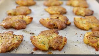 Crispy Smashed Potatoes Recipe [upl. by Tisman]