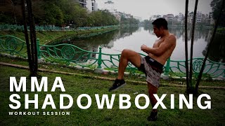 15 Minute KILLER MMA Shadowboxing Workout [upl. by Solrak]