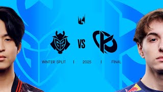 G2 vs KC  2025 LEC Winter Split Playoffs  Split Final [upl. by Gnav495]