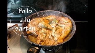 POLLO a la SARTEN con 2 INGREDIENTES y como trocear un pollo entero  Acqua Rosa Recetas [upl. by Ennoira]