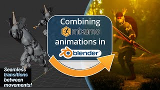 Combining Mixamo animations in Blender [upl. by Dahsra]