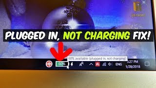 LAPTOP PLUGGED IN NOT CHARGING FIX [upl. by Enirrok]