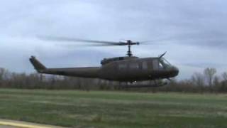 UH1H Huey startup and flyby [upl. by Dweck]