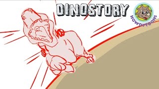 The Making of TRex chases Triceratops  Dinosaur Songs from Dinostory by Howdytoons [upl. by Vern]