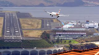 Crosswind Landing Funchal Airport 4K [upl. by Kreiner547]