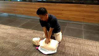 Standard CPR being conducted on a mannequin [upl. by Coney]