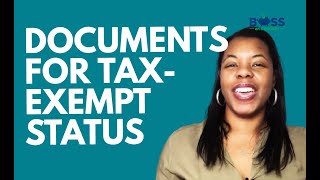 Applying for TaxExempt Status You Need these 4 Documents [upl. by Nodnnarb142]