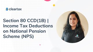 What is Section 80 CCD1B  Income Tax Deductions on National Pension Scheme NPS [upl. by Eiramyllek252]