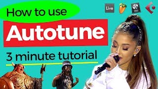 HOW TO USE AUTOTUNE 3 Minutes  easy tutorial [upl. by Latrena]