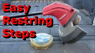 How To Restring a 2 String Electric Trimmer  Weedeater  Whipper Snipper  Strimmer [upl. by Aneeles365]