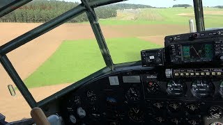 How to land the Junkers Ju 52 Airplane  Cockpit View [upl. by Ilatan]