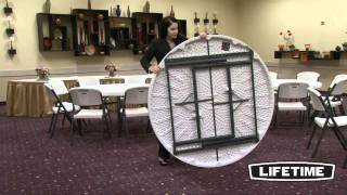 Lifetime 60 Round Folding Table Model 22970 [upl. by Knute]